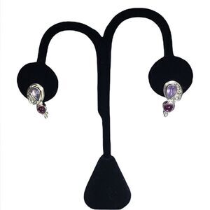 Sajen Offerings sterling silver amethyst earrings